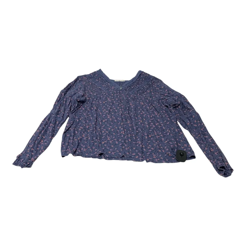 Top Long Sleeve By Lucky Brand In Blue, Size: Xl