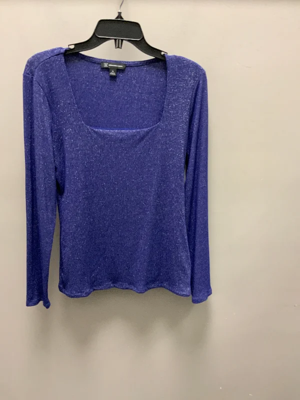 Top Long Sleeve By Inc In Blue, Size: Xl