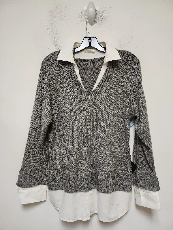 Top Long Sleeve By Clothes Mentor In Grey, Size: S