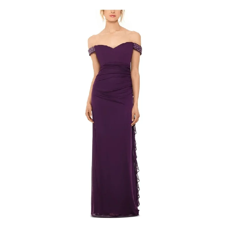 Betsy & Adam Women's Maxi Sheath Evening Dress Purple Size 4