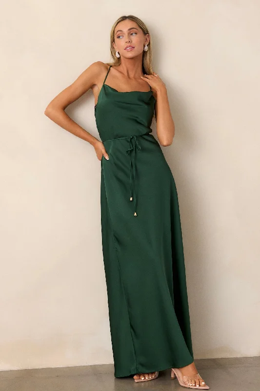 Gleaming Glam Emerald Maxi Dress