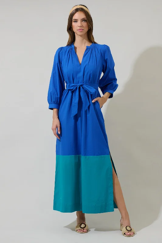 Mayfield Bay Color Block Maxi Dress