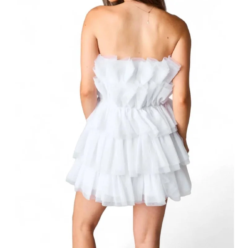 Buddylove - Powder Puff Strapless Tulle Mini Dress