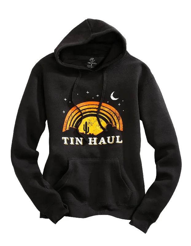 WOMENS TIN HAUL UNDER THE NITE SKY PRINT BLACK SWEATSHIRT