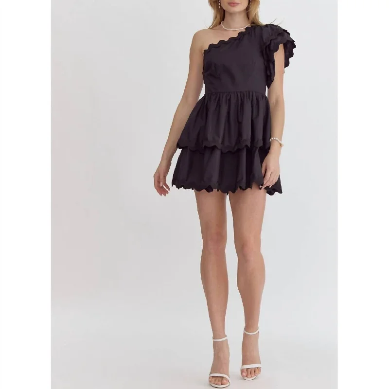 Entro - One-Shouldered Mini Dress