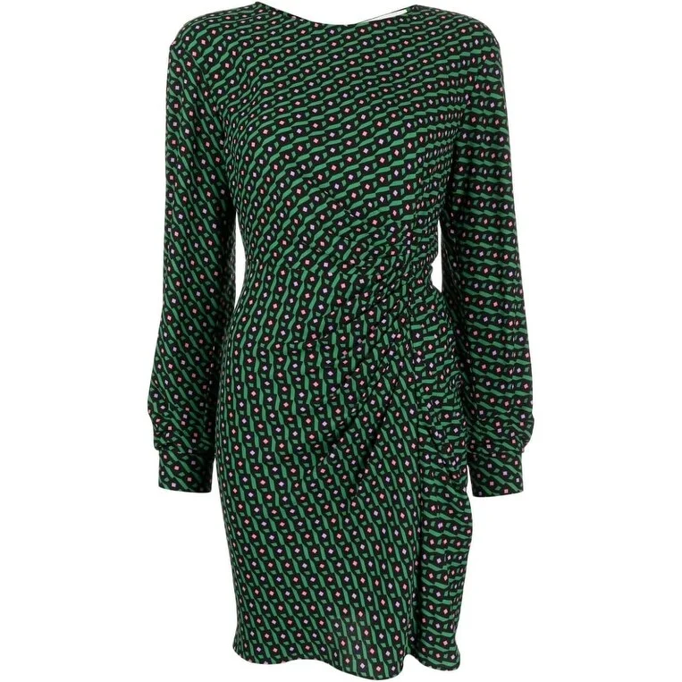 Diane von Furstenberg DVF Women's Caroline Mini Dress, Diamond Cubes Venus