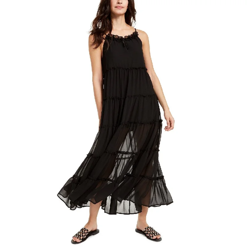 The Weekend Brand Women's Senorita Ruffle-Trim Maxi Dress Black Size S - Small