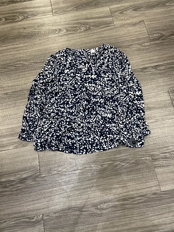 Top Long Sleeve By Time And Tru In Navy, Size: M