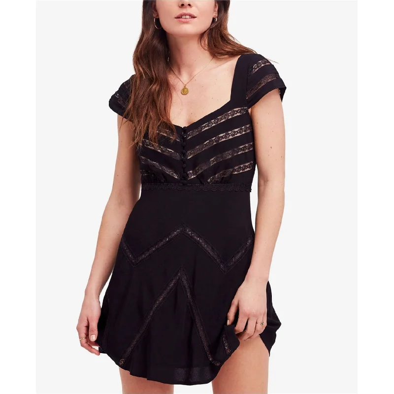 Free People Womens Elle A-Line Mini Dress