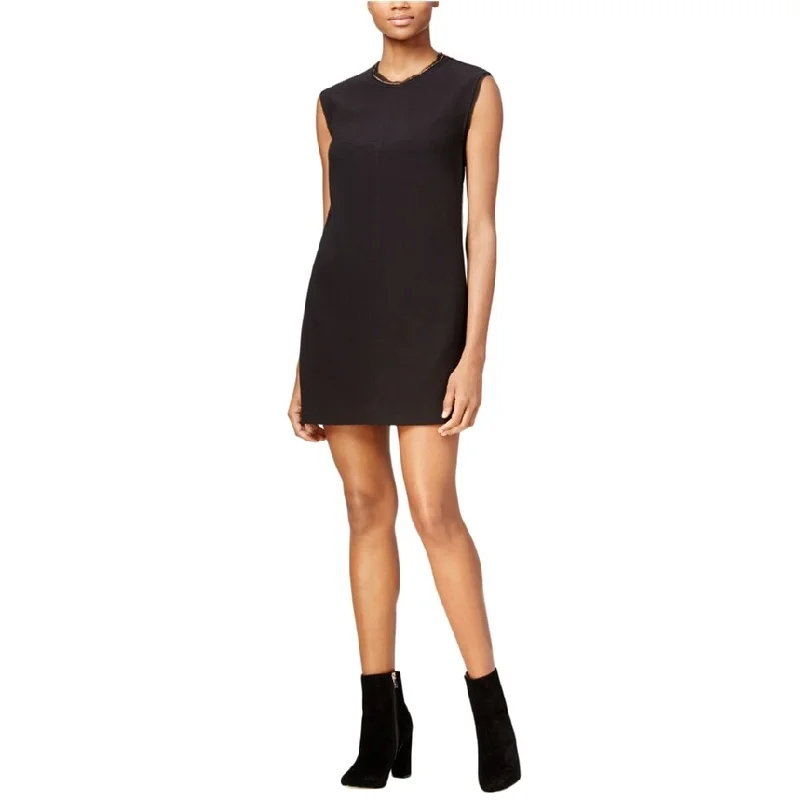 Rachel Roy Womens Mini Shift Dress, Black, X-Small