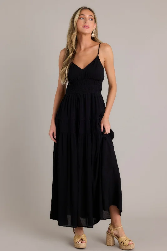 Skyline Grace Black Maxi Dress