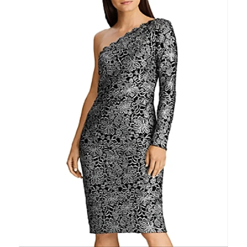 Ralph Lauren Women's Lace Mini Cocktail Dress Black Size 12