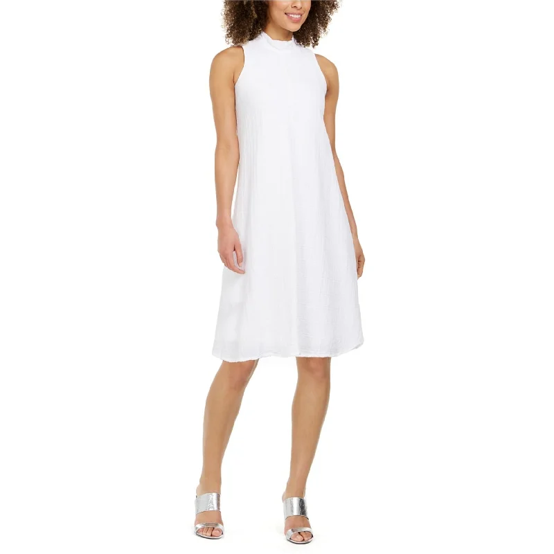 Calvin Klein Womens Textured Mini Dress, White, 12