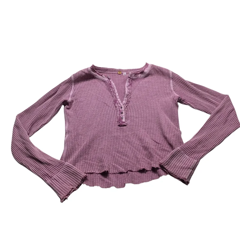 Top Long Sleeve By Free People In Pink, Size: M