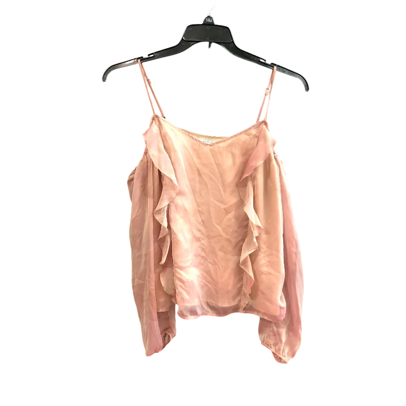 Top Long Sleeve By Guess In Pink, Size: S