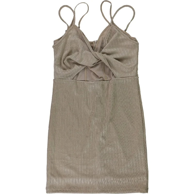 GUESS Womens Sleeveless Mini Dress, Beige, X-Large