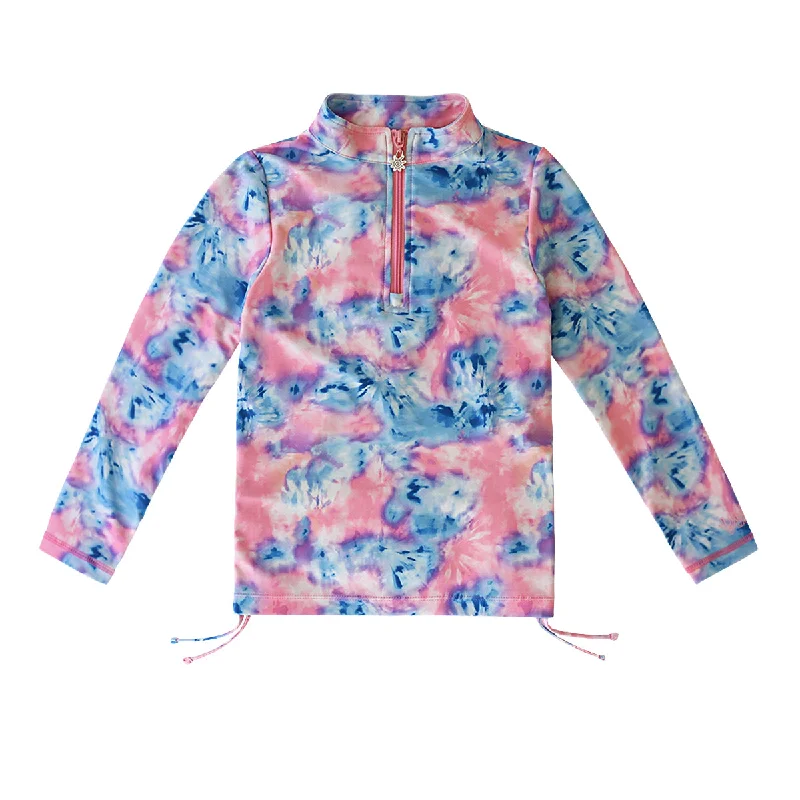 Girl's Half Zip Ruched Sun & Swim Shirt | FINAL SALE