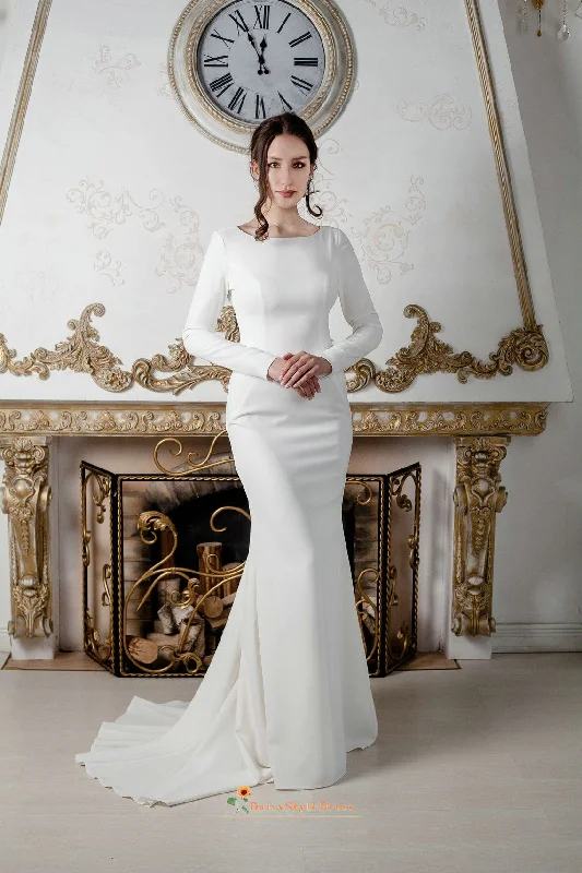 Fitted Long Sleeve Wedding Dress