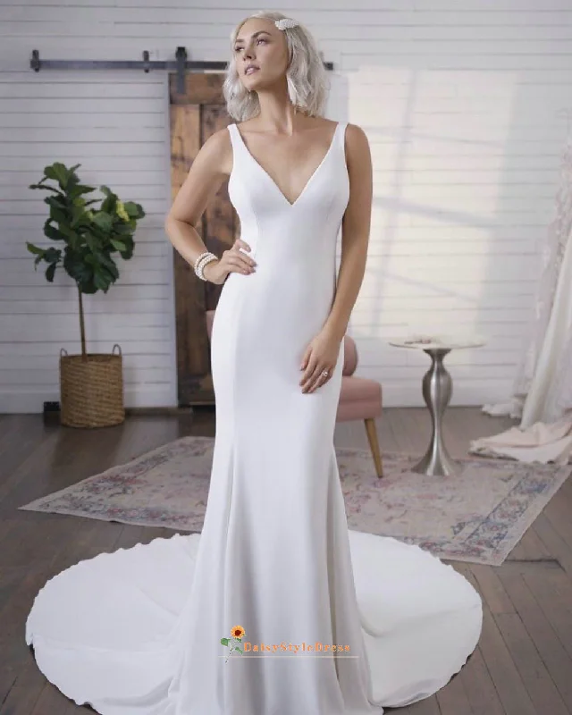 Mermaid Low Back Wedding Dress