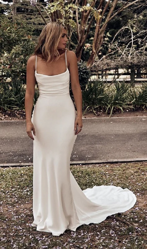 Fitted Criss-cross Back Wedding Dress