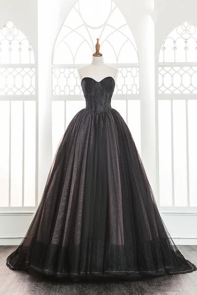 Ball Gown Sweetheart Black Wedding Dress