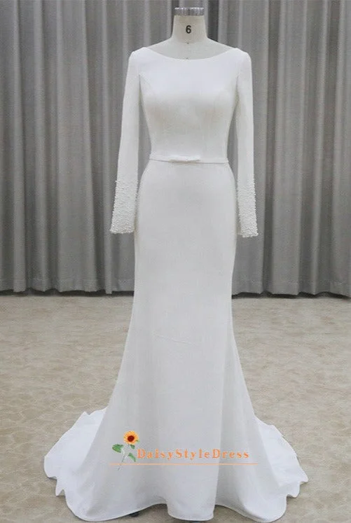 Fitted Long Sleeve Wedding Dress