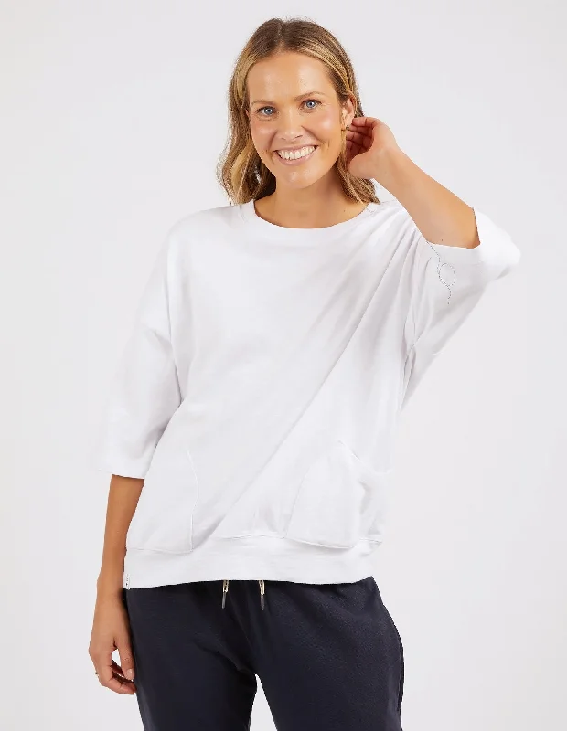 Elm Fundamental Mazie Sweat White