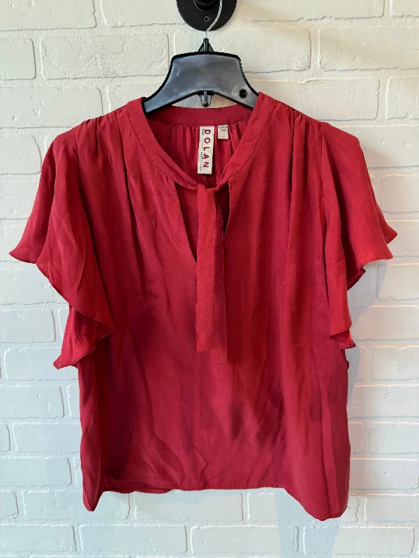 Top Short Sleeve By Dolan Left Coast In Red, Size: L