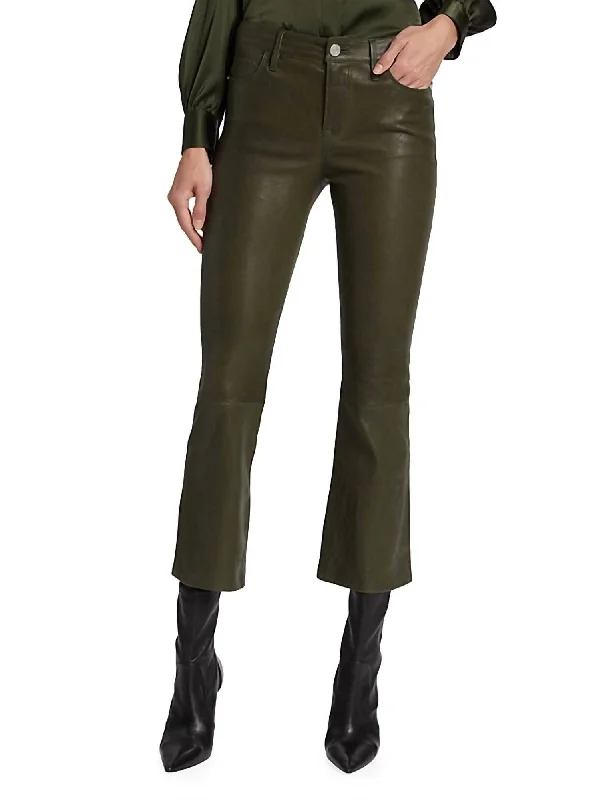 Crop Mini Boot Leather Pant In Surplus