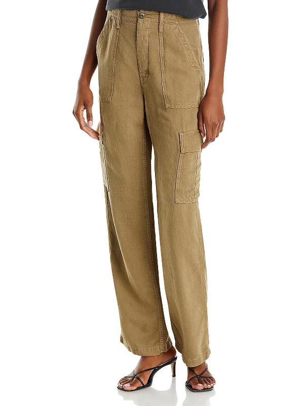 Private Womens Mid Rise Knit Cargo Pants