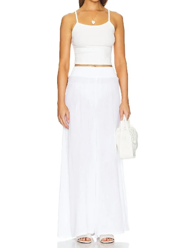 Simba Wide Pant In White