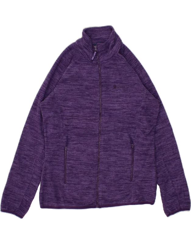 MOUNTAIN WAREHOUSE Womens Fleece Jacket UK 14 Large  Purple Flecked