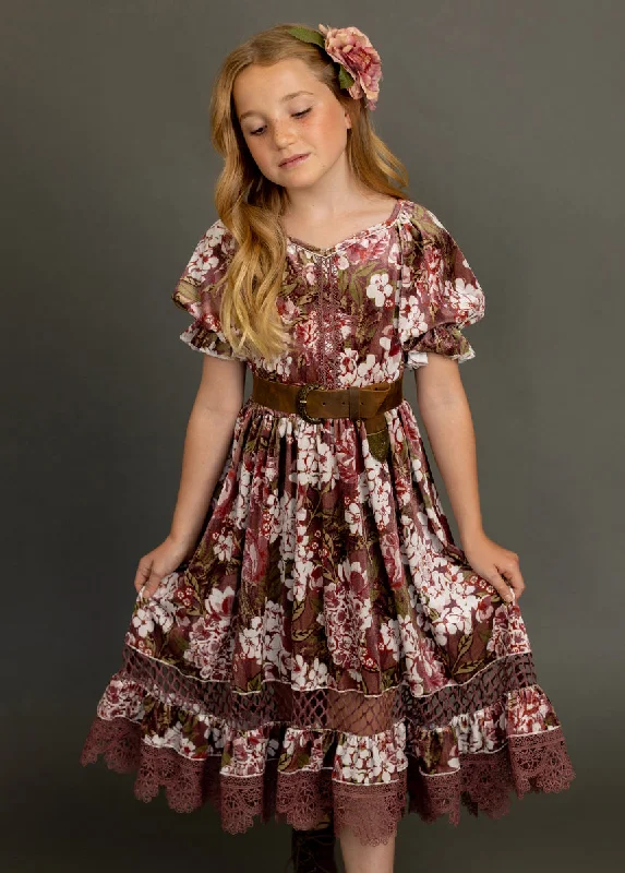 Arella Dress in Raisin Hydrangea