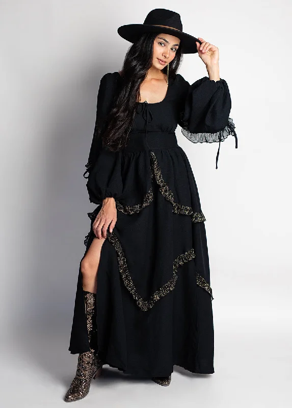 Zaynab Dress in Black Multi