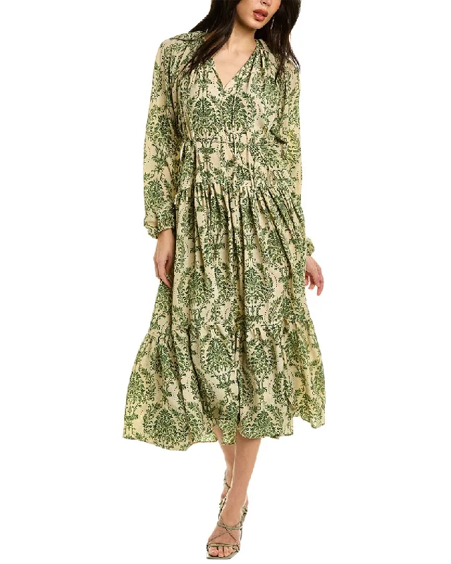 Beulah Tiered Midi Dress