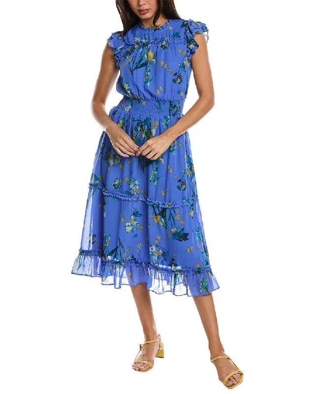 CeCe Smocked Waist Midi Dress