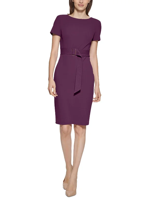 Womens Business Midi Sheath Dress