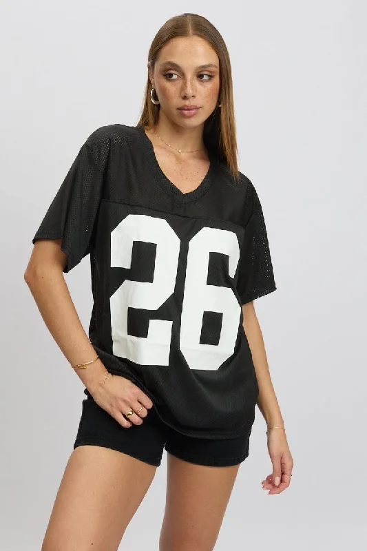 Black Sport Tee Short Sleeve