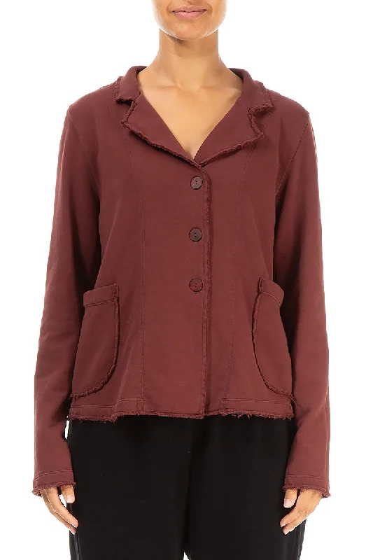 Collar Merlot Cotton Jacket