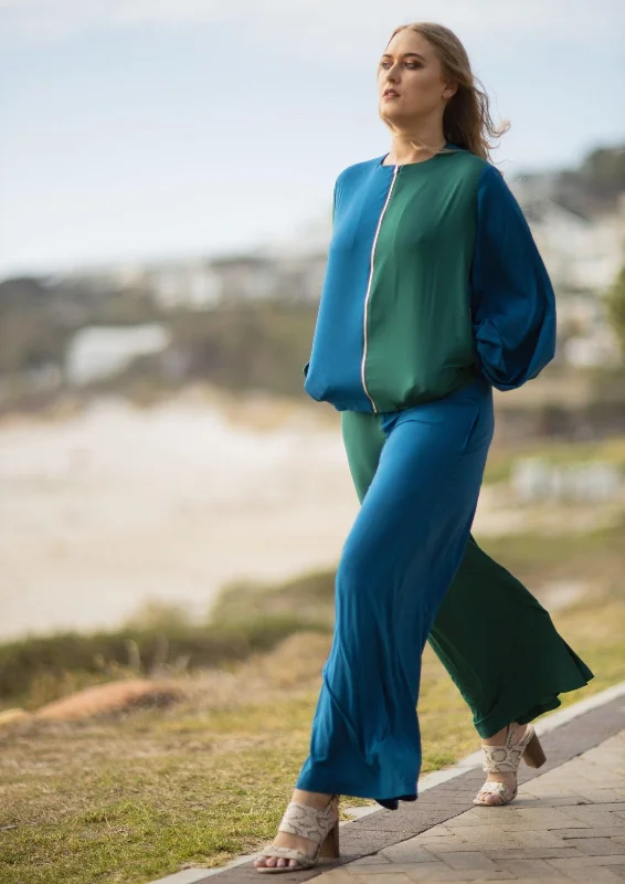 Color Block Bomber Jacket