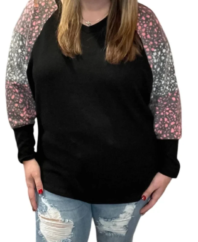 Dolman Sleeve Sweater In Black