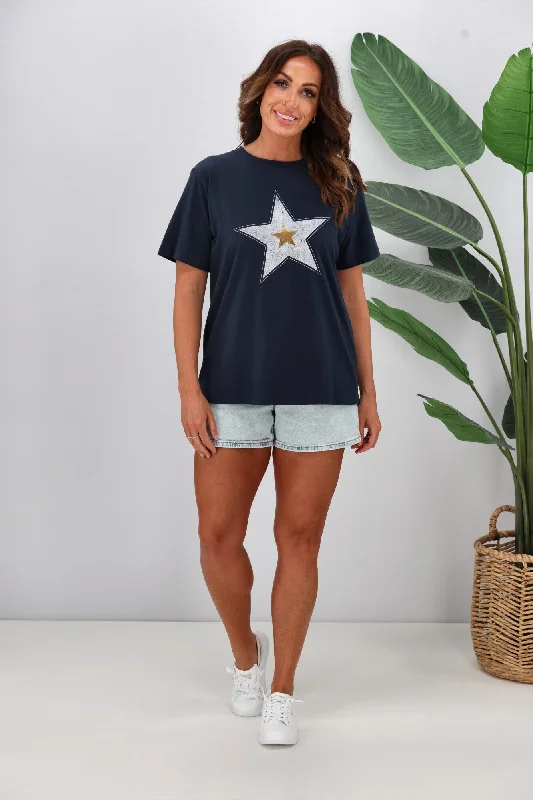 Elm Starburst Tee Navy