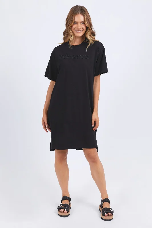 Foxwood Simplified Tee Dress Washed Black