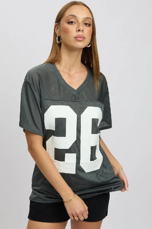 Grey Sport Tee Short Sleeve