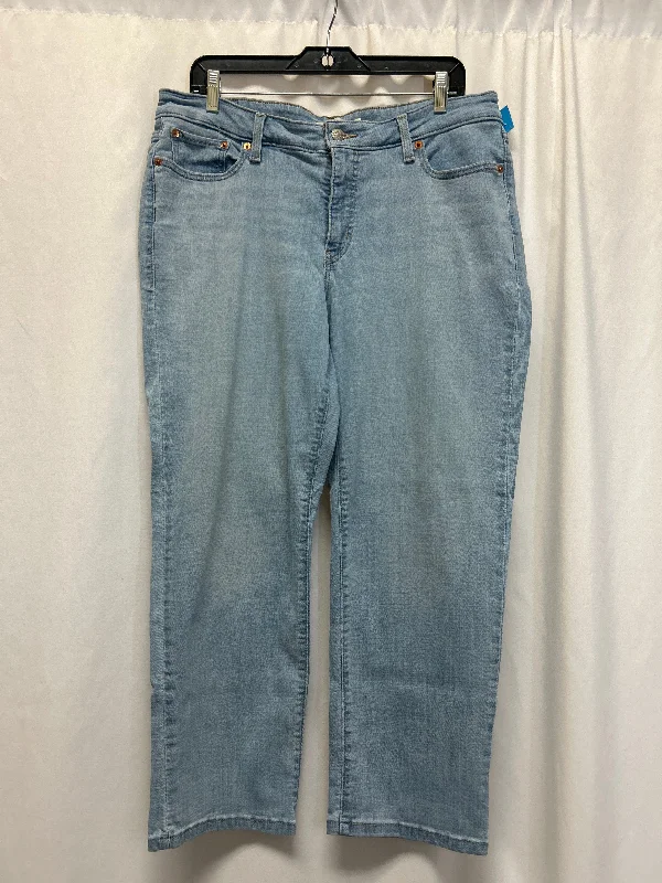 Jeans Boyfriend By Levis In Blue Denim, Size: 16