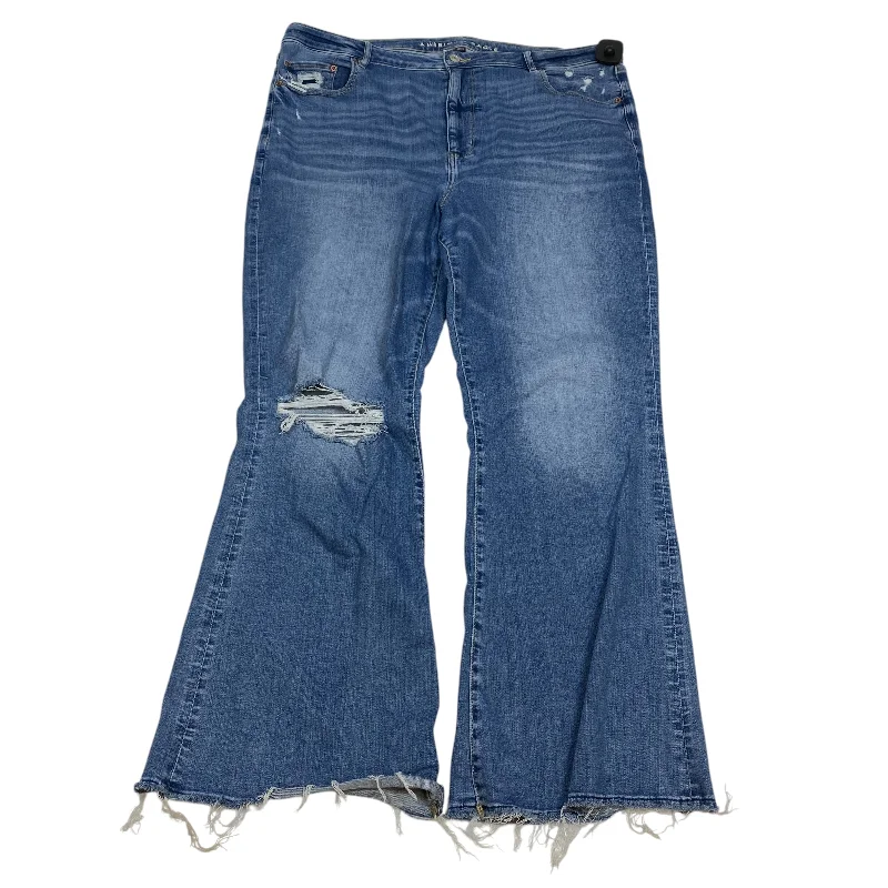 Jeans Flared By American Eagle In Blue Denim, Size: 20