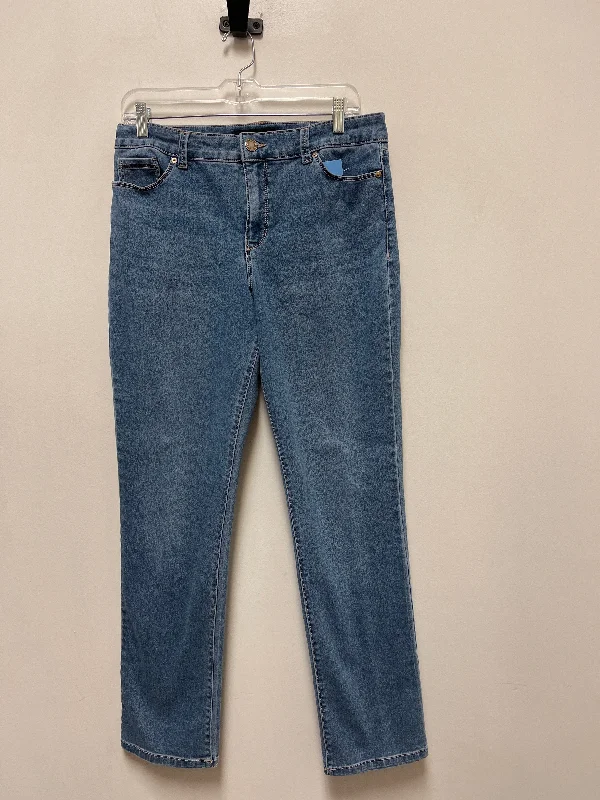 Jeans Straight By Bandolino In Blue Denim, Size: 10