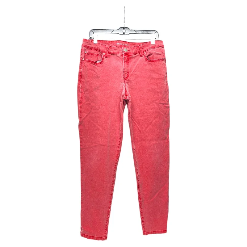 Jeans Straight By Inc In Red, Size: 12