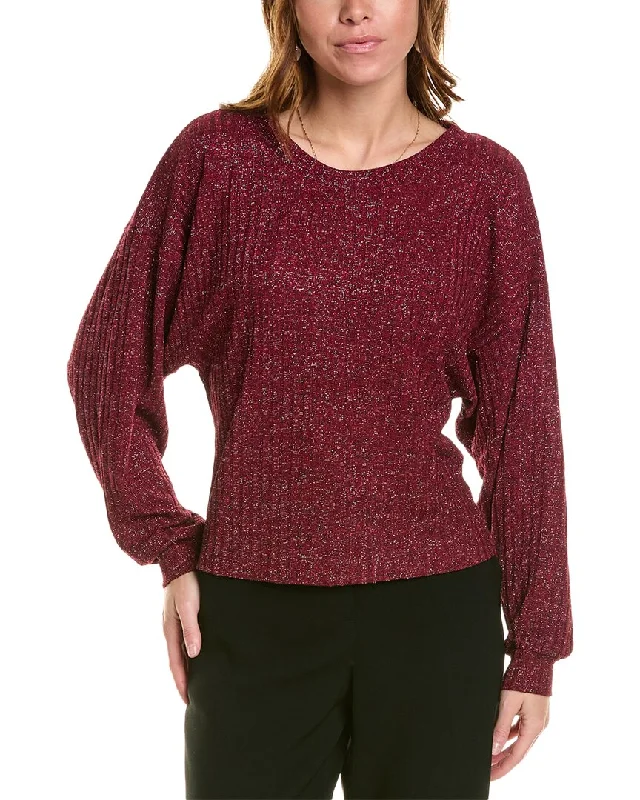 LUXE ALWAYS Lurex Rib Sweater