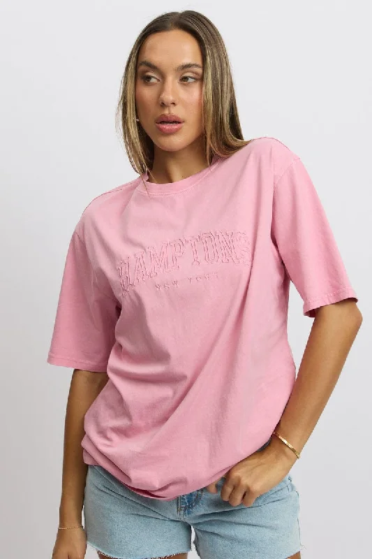 Pink Graphic Tee Short Sleeve